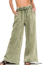 Load image into Gallery viewer, Acid Wash Fleece Palazzo Pant (6 Colors)
