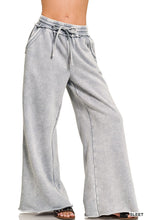 Load image into Gallery viewer, Acid Wash Fleece Palazzo Pant (10 Colors)
