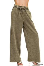 Load image into Gallery viewer, Acid Wash Fleece Palazzo Pant (10 Colors)

