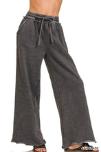 Load image into Gallery viewer, Acid Wash Fleece Palazzo Pant (6 Colors)
