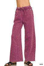 Load image into Gallery viewer, Acid Wash Fleece Palazzo Pant (14 Colors)
