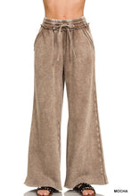 Load image into Gallery viewer, Acid Wash Fleece Palazzo Pant (10 Colors)
