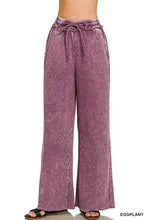 Load image into Gallery viewer, Acid Wash Fleece Palazzo Pant (10 Colors)
