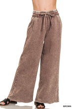 Load image into Gallery viewer, Acid Wash Fleece Palazzo Pant (10 Colors)
