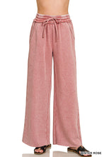 Load image into Gallery viewer, Acid Wash Fleece Palazzo Pant (12 Colors)
