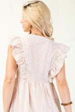 Load image into Gallery viewer, Gingham Embrodery Dress
