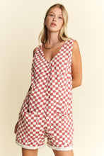 Load image into Gallery viewer, Checker Print Romper
