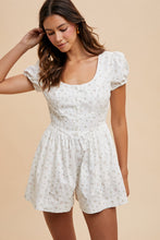Load image into Gallery viewer, Ditsy Puff Sleeve Romper
