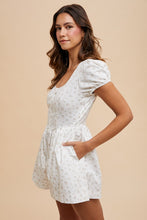 Load image into Gallery viewer, Ditsy Puff Sleeve Romper
