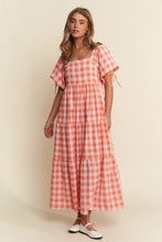 Load image into Gallery viewer, Checker Crunchy Smocked Dress
