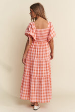 Load image into Gallery viewer, Checker Crunchy Smocked Dress
