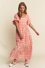 Load image into Gallery viewer, Checker Crunchy Smocked Dress
