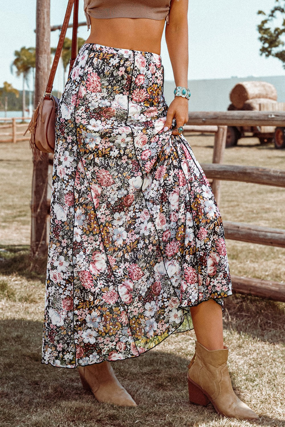 Floral Mesh Skirt