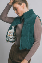 Load image into Gallery viewer, Reversible Corduroy Puffer Vest
