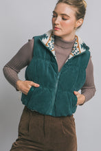 Load image into Gallery viewer, Reversible Corduroy Puffer Vest
