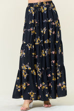 Load image into Gallery viewer, Tiered Floral Maxi Skirt (2 Colors)
