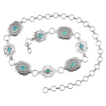 Load image into Gallery viewer, Multi Metal Western Chain Belt
