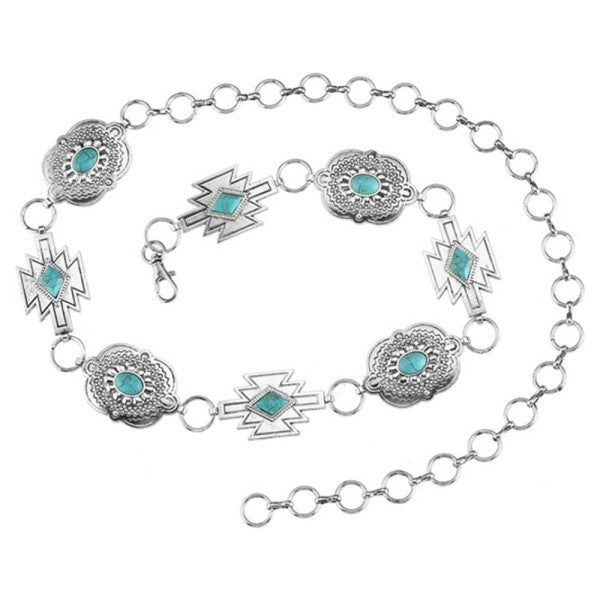 Multi Metal Western Chain Belt