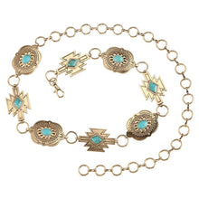 Load image into Gallery viewer, Multi Metal Western Chain Belt
