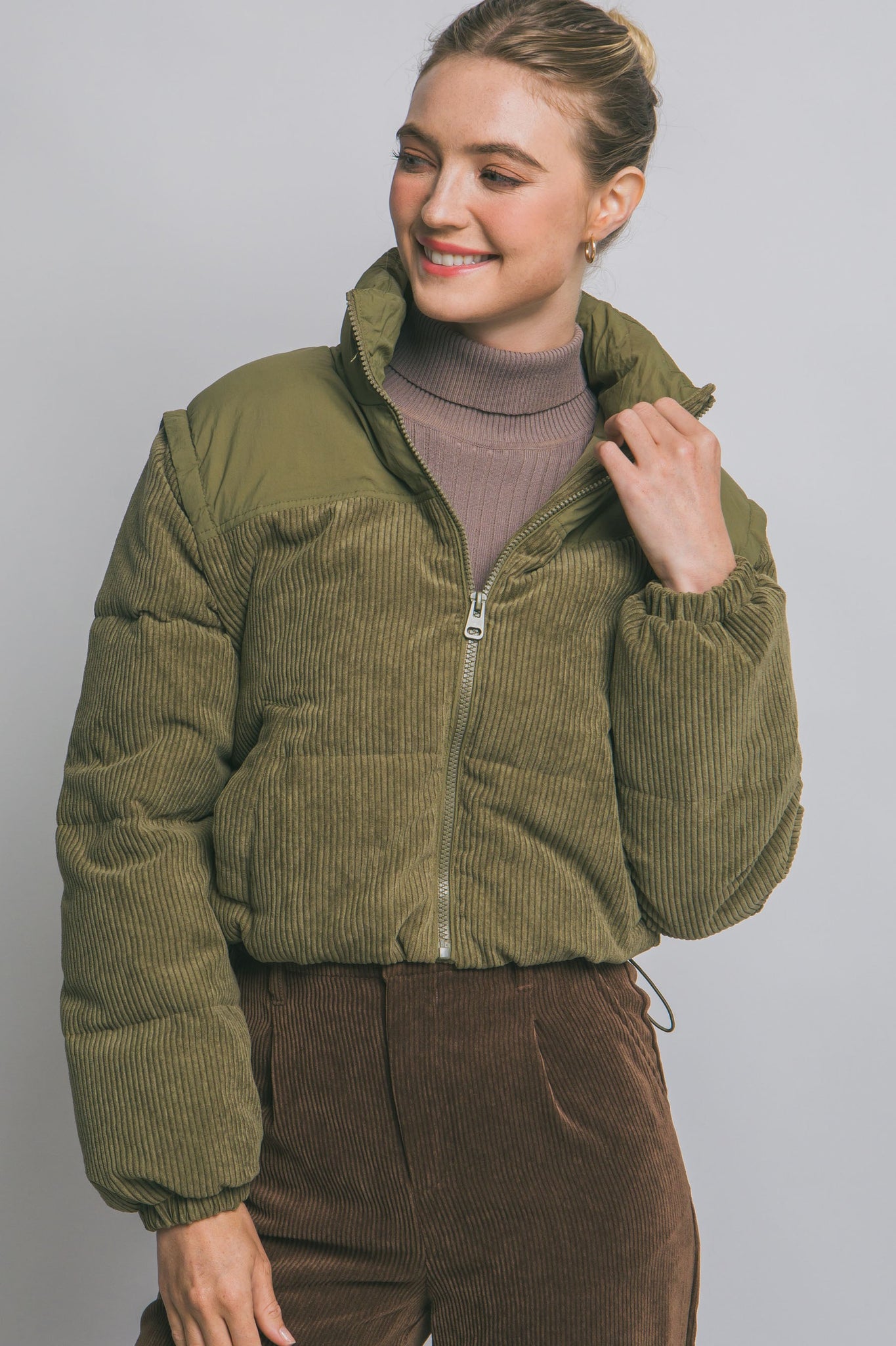 Corduroy Puffer Jacket – Desert Highway Boutique