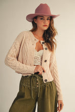 Load image into Gallery viewer, Ribbed Knit Cropped Cardigan (2 Colors)
