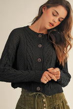 Load image into Gallery viewer, Ribbed Knit Cropped Cardigan (2 Colors)
