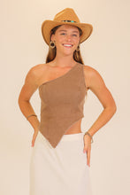 Load image into Gallery viewer, Asymmetrical Denim Corset Top (2 Colors)
