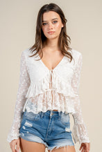 Load image into Gallery viewer, Bell Sleeve Lace Top
