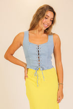 Load image into Gallery viewer, Corset Denim Top (2 Colors)
