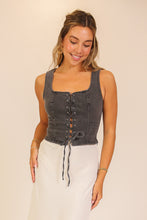 Load image into Gallery viewer, Corset Denim Top (2 Colors)
