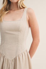 Load image into Gallery viewer, Square Neck Basque Dress (2 Colors)

