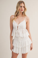 Load image into Gallery viewer, Pintuck Eyelet Peplum Cami
