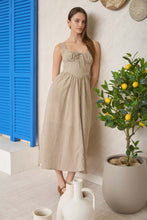 Load image into Gallery viewer, Corset Gingham Midi Dress
