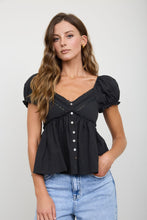Load image into Gallery viewer, Lace Puff Sleeve Top

