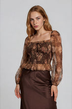 Load image into Gallery viewer, Floral Chiffon Smocked Blouse (2 Colors)
