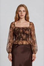 Load image into Gallery viewer, Floral Chiffon Smocked Blouse (2 Colors)
