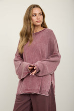 Load image into Gallery viewer, Raw Edge Crew Neck Sweater (2 Colors)
