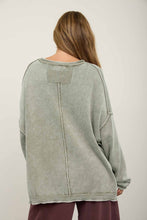 Load image into Gallery viewer, Raw Edge Crew Neck Sweater (2 Colors)
