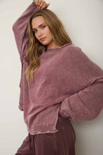 Load image into Gallery viewer, Raw Edge Crew Neck Sweater (2 Colors)
