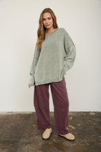 Load image into Gallery viewer, Raw Edge Crew Neck Sweater (2 Colors)
