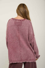 Load image into Gallery viewer, Raw Edge Crew Neck Sweater (2 Colors)
