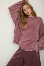 Load image into Gallery viewer, Raw Edge Crew Neck Sweater (2 Colors)
