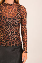Load image into Gallery viewer, Leopard Mock Neck Top
