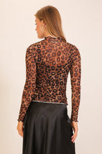 Load image into Gallery viewer, Leopard Mock Neck Top
