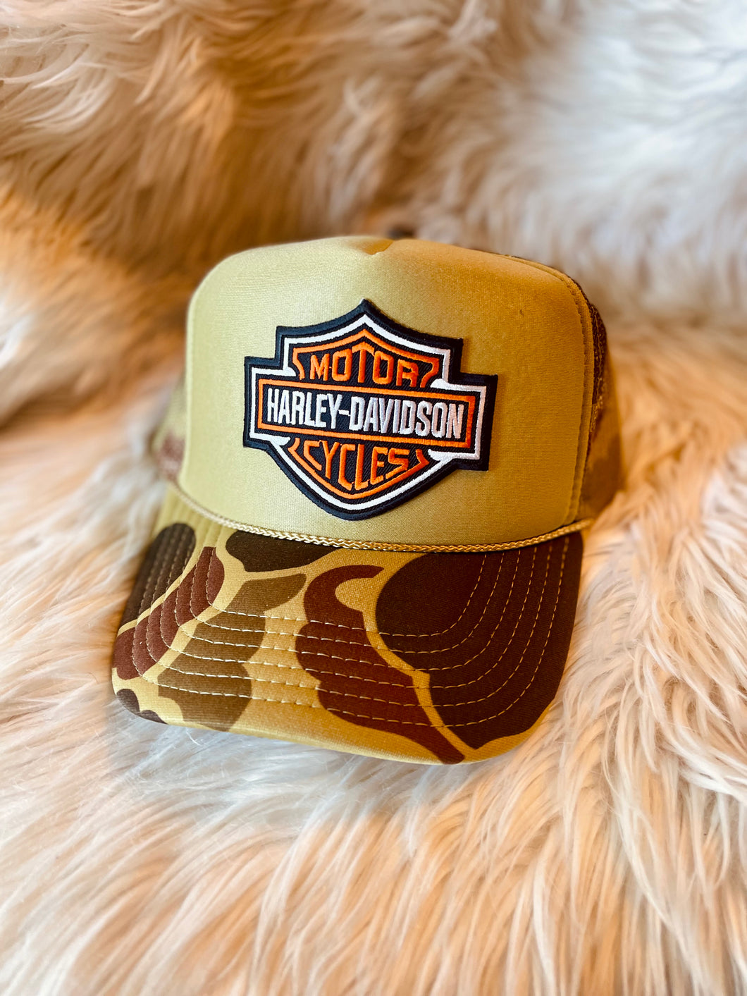 Harley Large Patch Trucker Hat (Multiple Colors)