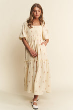 Load image into Gallery viewer, Floral Embroidered Tiered Maxi Dress
