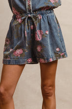 Load image into Gallery viewer, Floral Printed Denim Short
