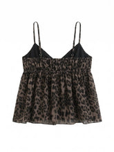 Load image into Gallery viewer, Leopard Ruffle Layered Top

