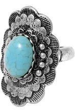 Load image into Gallery viewer, Flower Gemstone Stretch Ring
