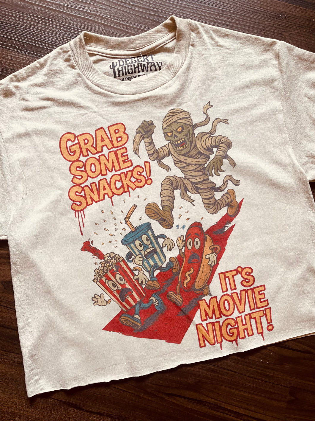 It's A Movie Night Cropped Tee